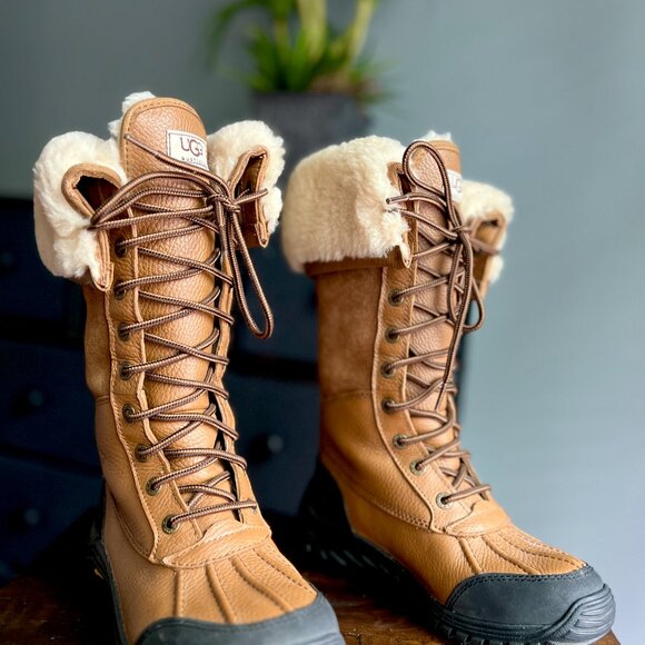 Ugg Adirondack lll Tall Women's Boots Light Brown/Tan Black Size 5 - Picture 5 of 10
